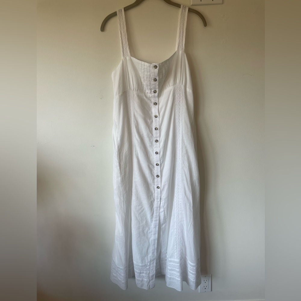 Ciao Lucia white with lace midi dress size S